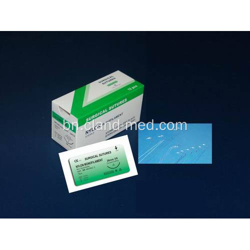 নিষ্পত্তিযোগ্য nonabsorbable অস্ত্রোপচার নাইলন Monofilament Suture